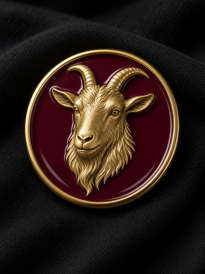 Pin Enamel Goat Crest